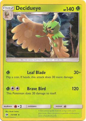 Decidueye - 011/149 (Cracked Ice Holo) card from Deck Exclusives