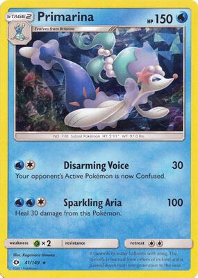 Primarina - 041/149 (Cracked Ice Holo) card from Deck Exclusives