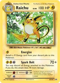 Raichu - 36/108 (XY Evolutions) card from Deck Exclusives