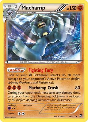 Machamp - 46/111 (XY Furious Fists) card from Deck Exclusives