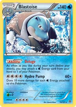 Blastoise - 16/101 (BW Plasma Blast) card from Deck Exclusives