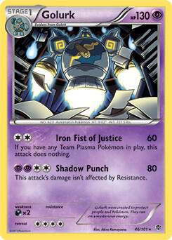 Golurk - 46/101 (BW Plasma Blast) card from Deck Exclusives