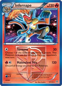 Infernape - 17/135 (BW Plasma Storm) card from Deck Exclusives