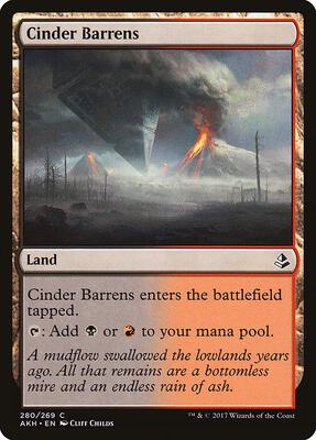 Cinder Barrens card from Amonkhet
