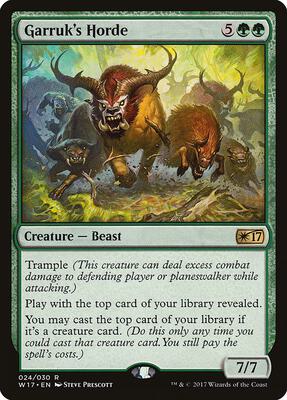 Garruk's Horde card from Welcome Deck 2017