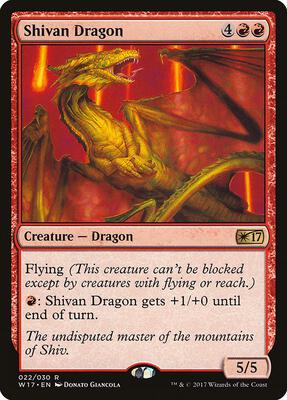 Shivan Dragon card from Welcome Deck 2017