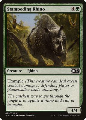 Stampeding Rhino card from Welcome Deck 2017