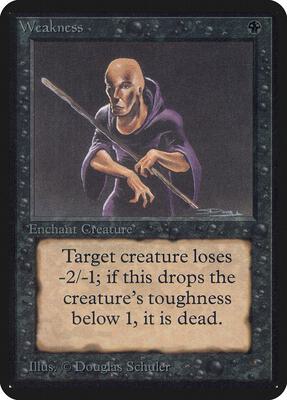 Weakness card from Alpha Edition