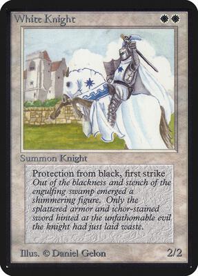 White Knight card from Alpha Edition