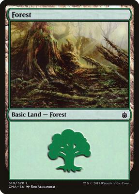 Forest (310) card from Commander Anthology