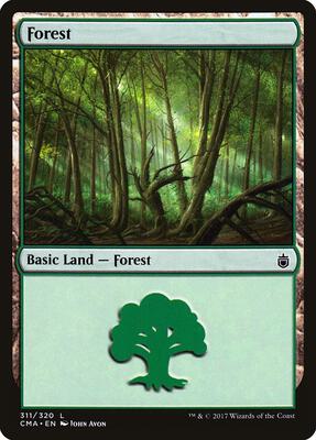 Forest (311) card from Commander Anthology