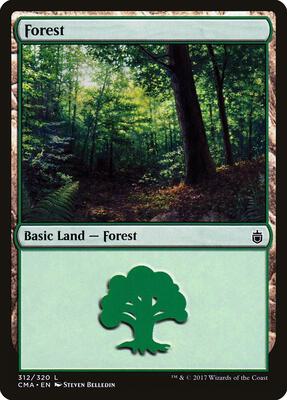 Forest (312) card from Commander Anthology