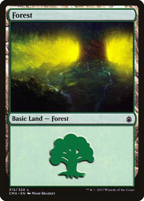 Forest (313) card from Commander Anthology