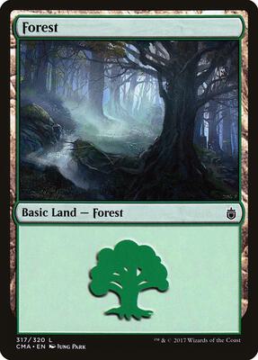 Forest (317) card from Commander Anthology
