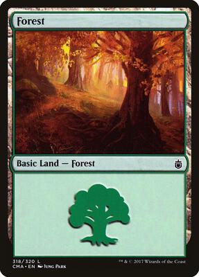 Forest (318) card from Commander Anthology