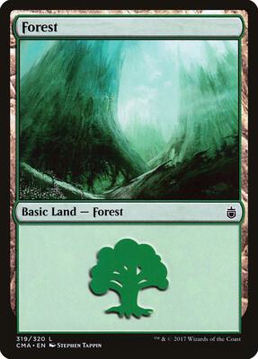 Forest (319) card from Commander Anthology