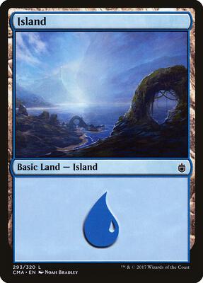 Island (293) card from Commander Anthology