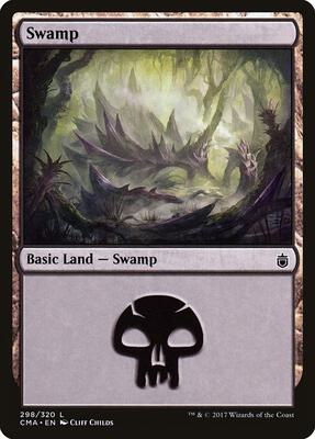 Swamp (298) card from Commander Anthology