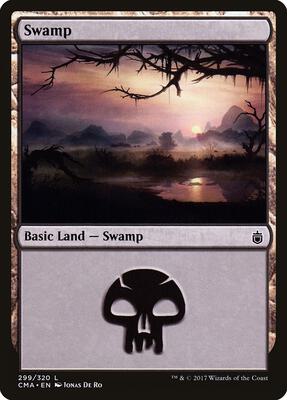 Swamp (299) card from Commander Anthology