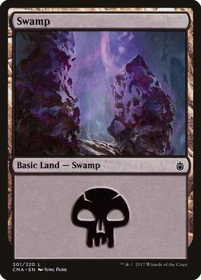 Swamp (301) card from Commander Anthology