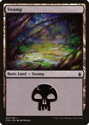 Swamp (303) card from Commander Anthology