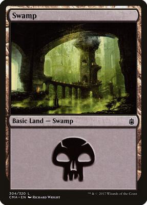 Swamp (304) card from Commander Anthology