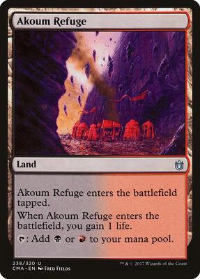 Akoum Refuge card from Commander Anthology