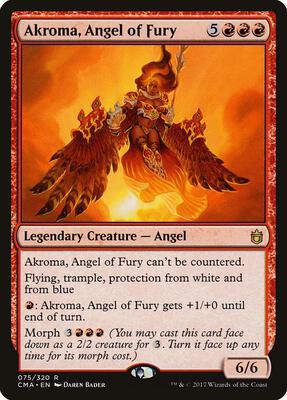 Akroma, Angel of Fury card from Commander Anthology