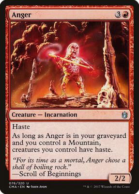 Anger card from Commander Anthology
