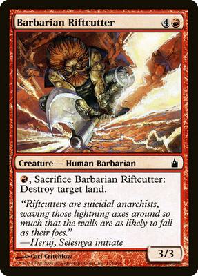 Barbarian Riftcutter card from Ravnica: City of Guilds