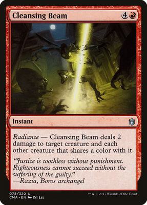 Cleansing Beam card from Commander Anthology