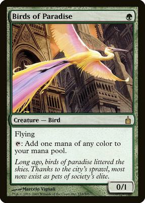 Birds of Paradise card from Ravnica: City of Guilds