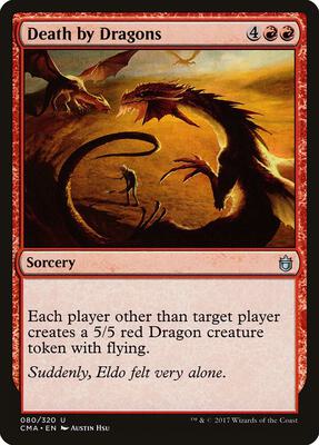 Death by Dragons card from Commander Anthology