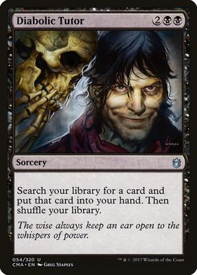 Diabolic Tutor card from Commander Anthology