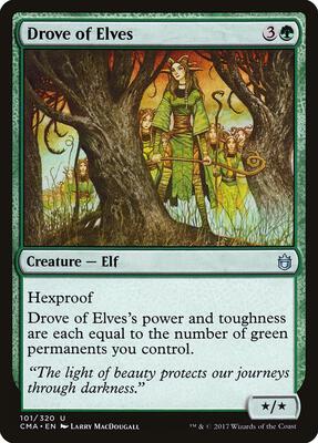 Drove of Elves card from Commander Anthology