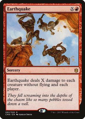 Earthquake card from Commander Anthology