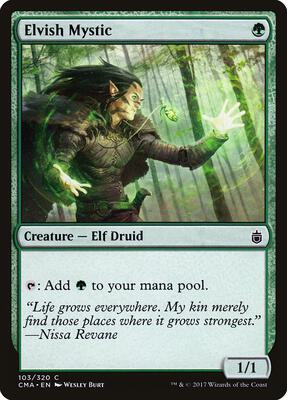 Elvish Mystic card from Commander Anthology