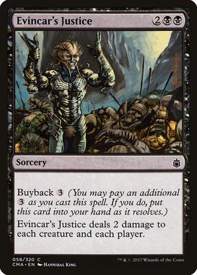 Evincar's Justice card from Commander Anthology