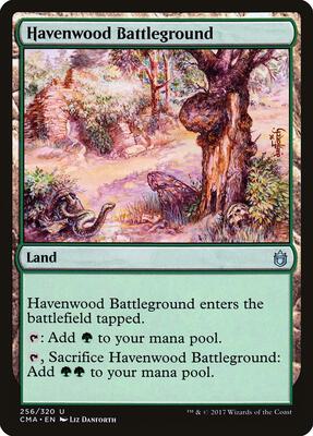 Havenwood Battleground card from Commander Anthology