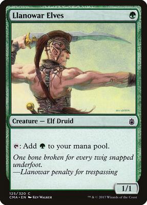 Llanowar Elves card from Commander Anthology