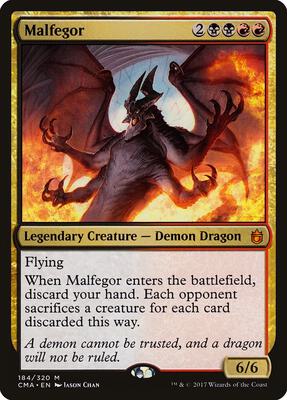 Malfegor card from Commander Anthology