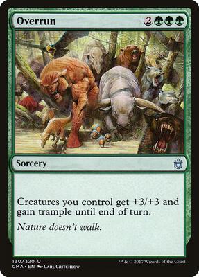 Overrun card from Commander Anthology