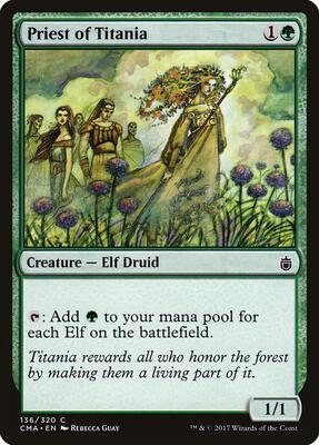 Priest of Titania card from Commander Anthology