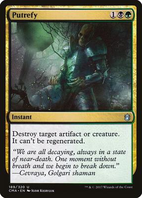 Putrefy card from Commander Anthology