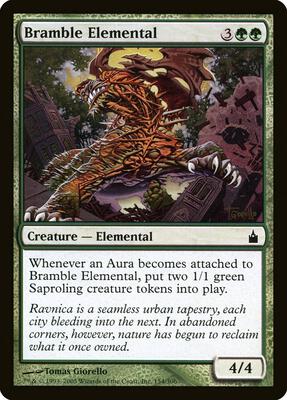Bramble Elemental card from Ravnica: City of Guilds