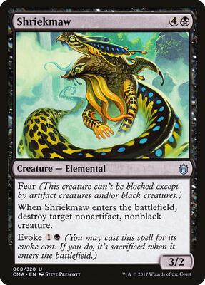 Shriekmaw card from Commander Anthology