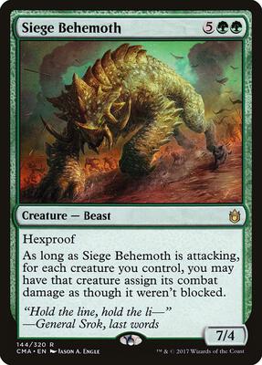 Siege Behemoth card from Commander Anthology
