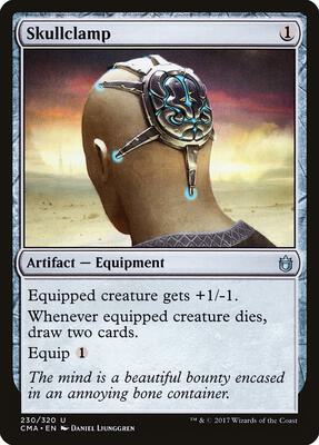 Skullclamp card from Commander Anthology