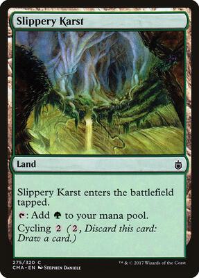 Slippery Karst card from Commander Anthology