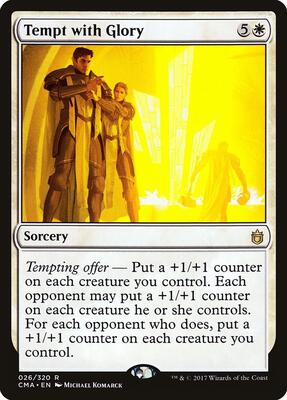 Tempt with Glory card from Commander Anthology